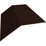 Планка конька плоского Grand Line 145х145 мм Полиэстер (PE) с пленкой 0,45 мм RAL 8017 шоколадно-коричневый