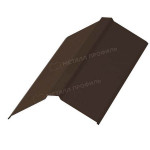 Планка конька плоского Металл Профиль 150х150х2000 мм Полиэстер (PE) 0,45 мм RAL 8017 шоколадно-коричневый