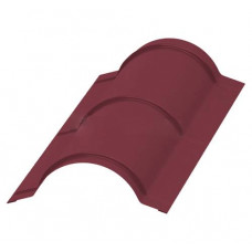 Планка конька круглого Металл Профиль R110х2000 мм Полиэстер (PE) 0,45 мм RAL 3005 красное вино (Metall Profil)