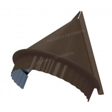 Заглушка конька круглого конусная R110 Металл Профиль 110х230 мм Полиэстер (PE) 0,45 мм RAL 8017 шоколадно-коричневый (Metall Profil)
