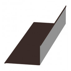 Планка примыкания верхняя Металл Профиль 250х147х2000 мм Полиэстер (PE) 0,45 мм RAL 8017 шоколадно-коричневый (Metall Profil)