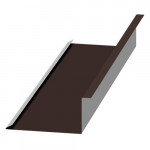 Планка примыкания нижняя Металл Профиль 250х122х2000 мм Полиэстер (PE) 0,45 мм RAL 8017 шоколадно-коричневый