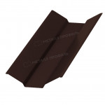 Планка ендовы верхняя Металл Профиль 76х76х2000 мм Полиэстер (PE) 0,45 мм RAL 8017 шоколадно-коричневый