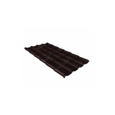 Металлочерепица Grand Line Kamea Drap TX 0,5 мм RAL 8017 шоколадно-коричневый (Гранд Лайн)