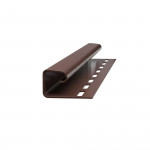 J-профиль пластиковый (ПВХ) Технониколь цвет Каштан (RAL 8017 шоколадно-коричневый) 3000 x 38 x 22 мм