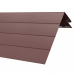 J-фаска пластиковая (ПВХ) Технониколь Оптима цвет Каштан (RAL 8017 шоколадно-коричневый) 3000 x 250 x 98 мм