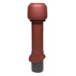 Вентиляционный выход Vilpe 125/700 мм изолированный с колпаком цвет красный