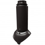Выход канализации Krovent Pipe-VT 110/125 мм изолированный чёрный