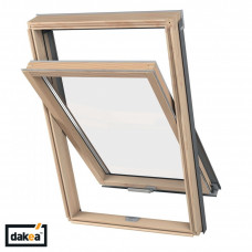 Мансардное окно DAKEA KAV B1500 F6A деревянное с двухкамерным стеклопакетом 66 x 118 см (Дакеа, Дейк)