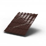 Металлочерепица Металл Профиль Ламонтерра 0,5 мм Purman 50 мкм цвет RAL 8017 шоколадно-коричневый