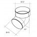 Колено трубы Grand Line ПВХ D120/87 мм 45 градусов белое (Гранд Лайн)
