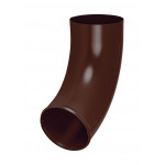 Колено трубы сливное (отвод) Aquasystem Pural 125/90 мм RAL 8017 шоколадно-коричневый
